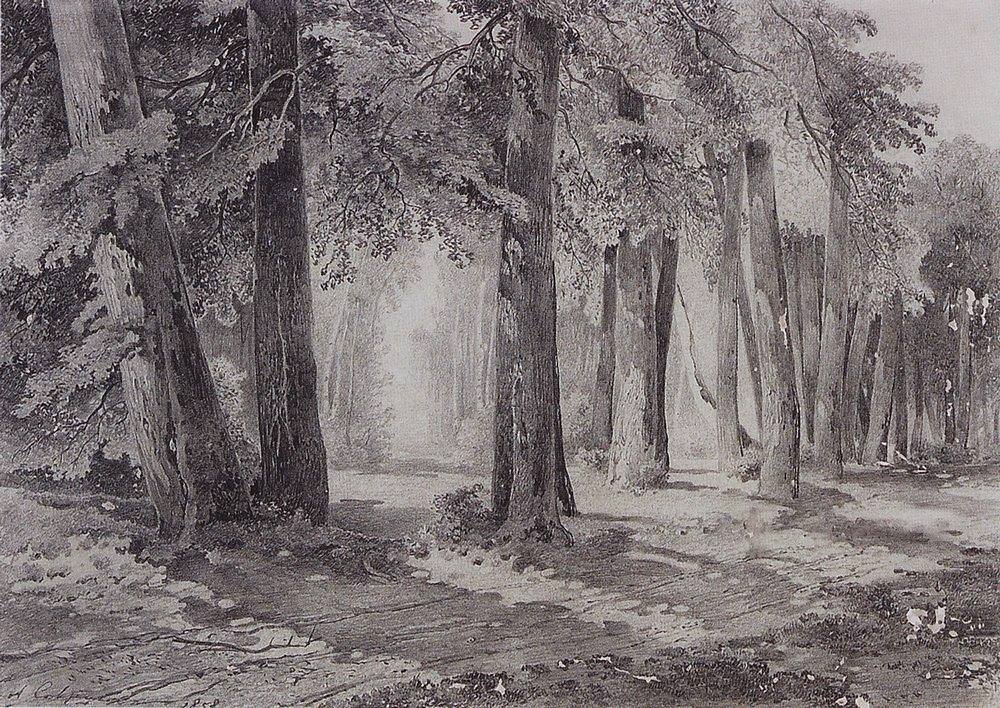 Алексей Кондратьевич Саврасов: В парке. 1858