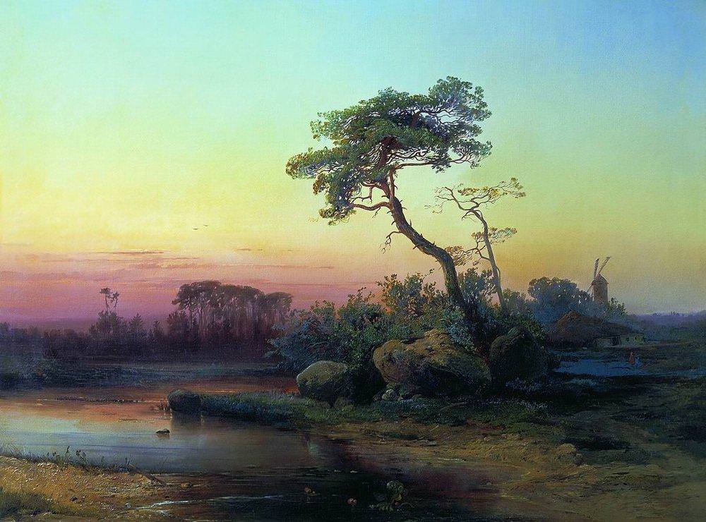 Пейзаж с сосной. 1854; 