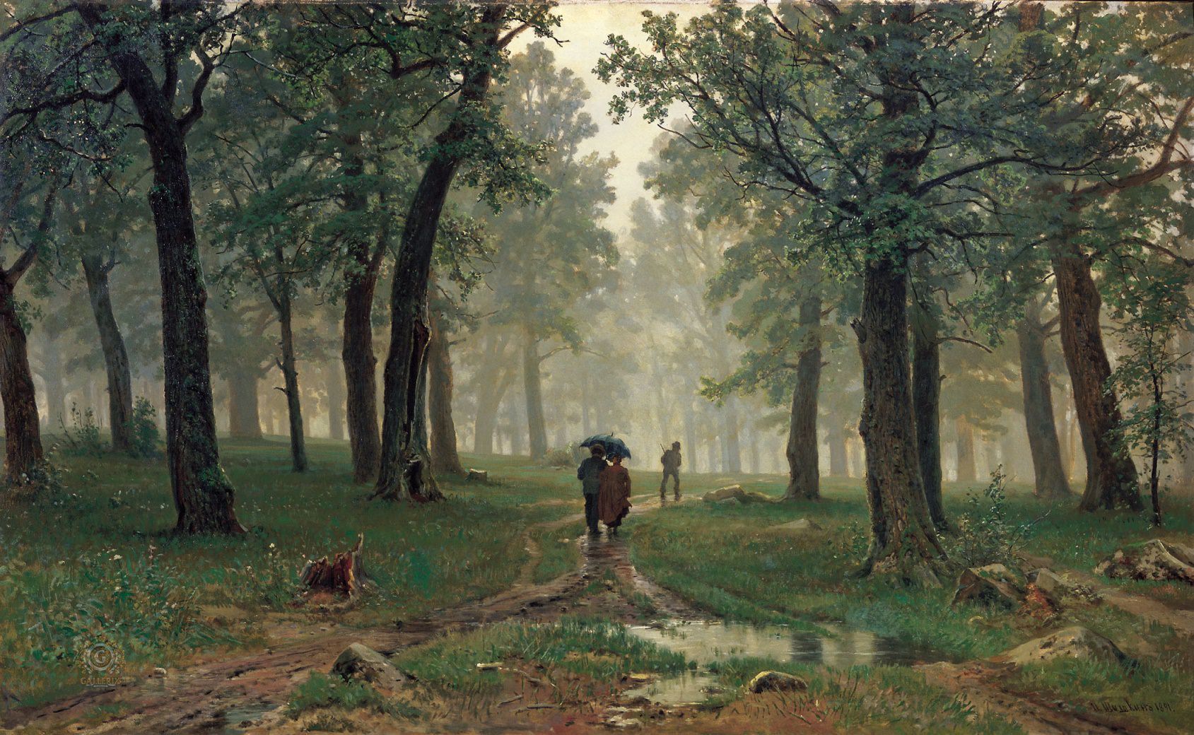 Дождь в дубовом лесу 1891