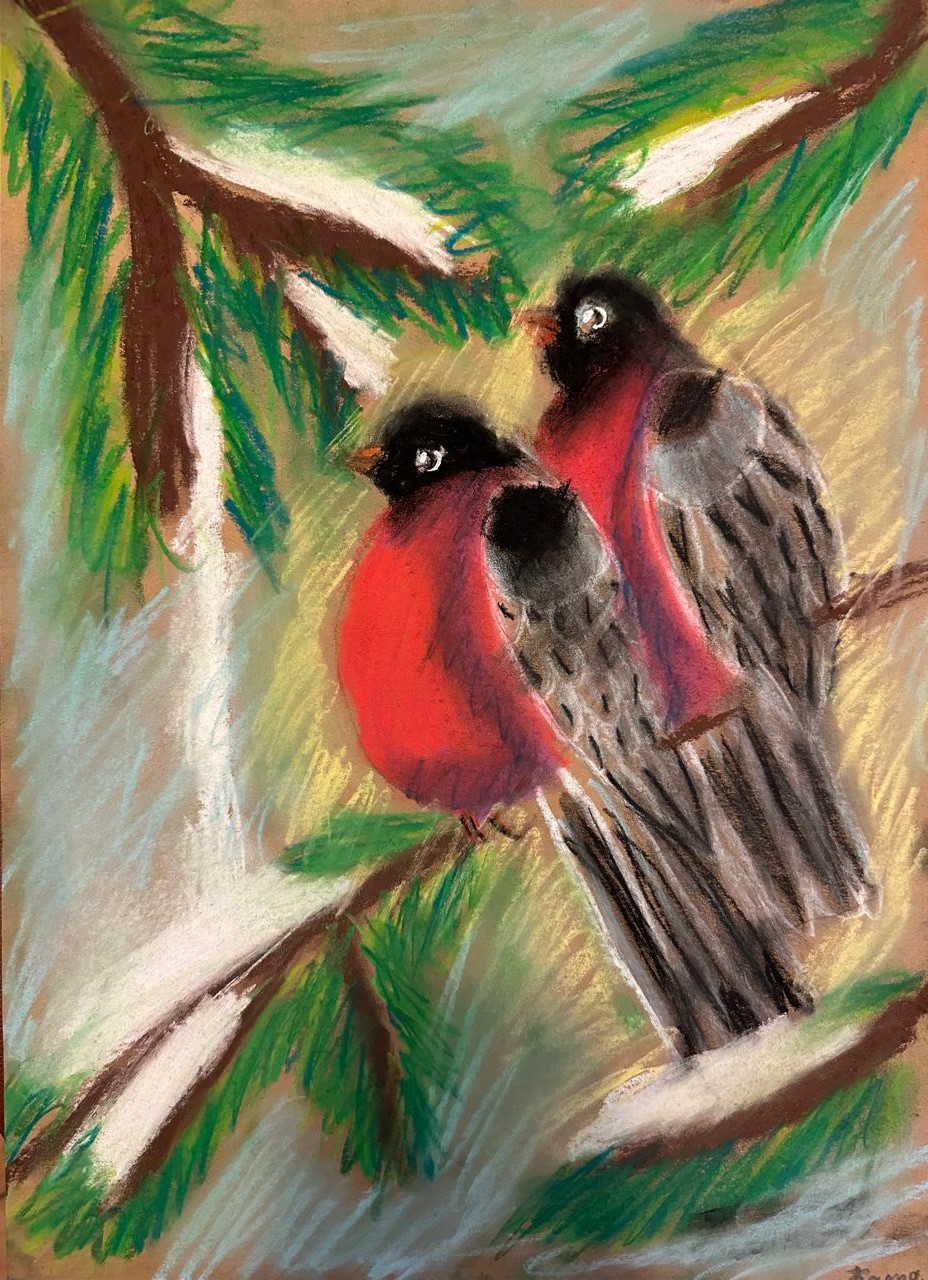 Снигири (пастель)